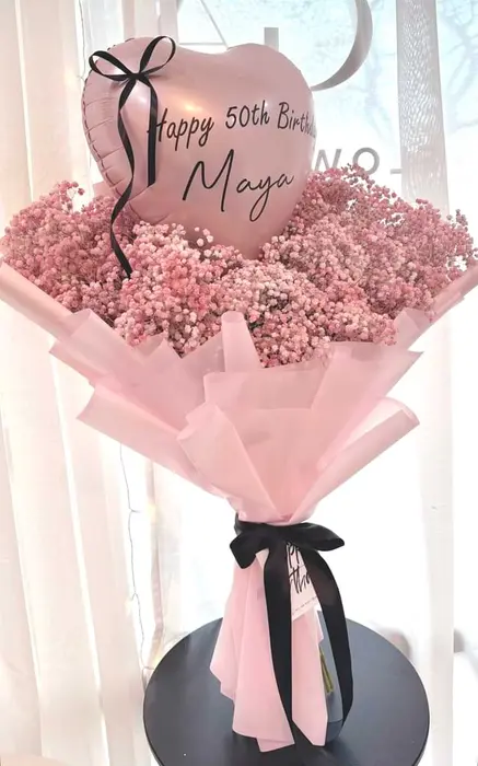 זר גיפסי ורוד